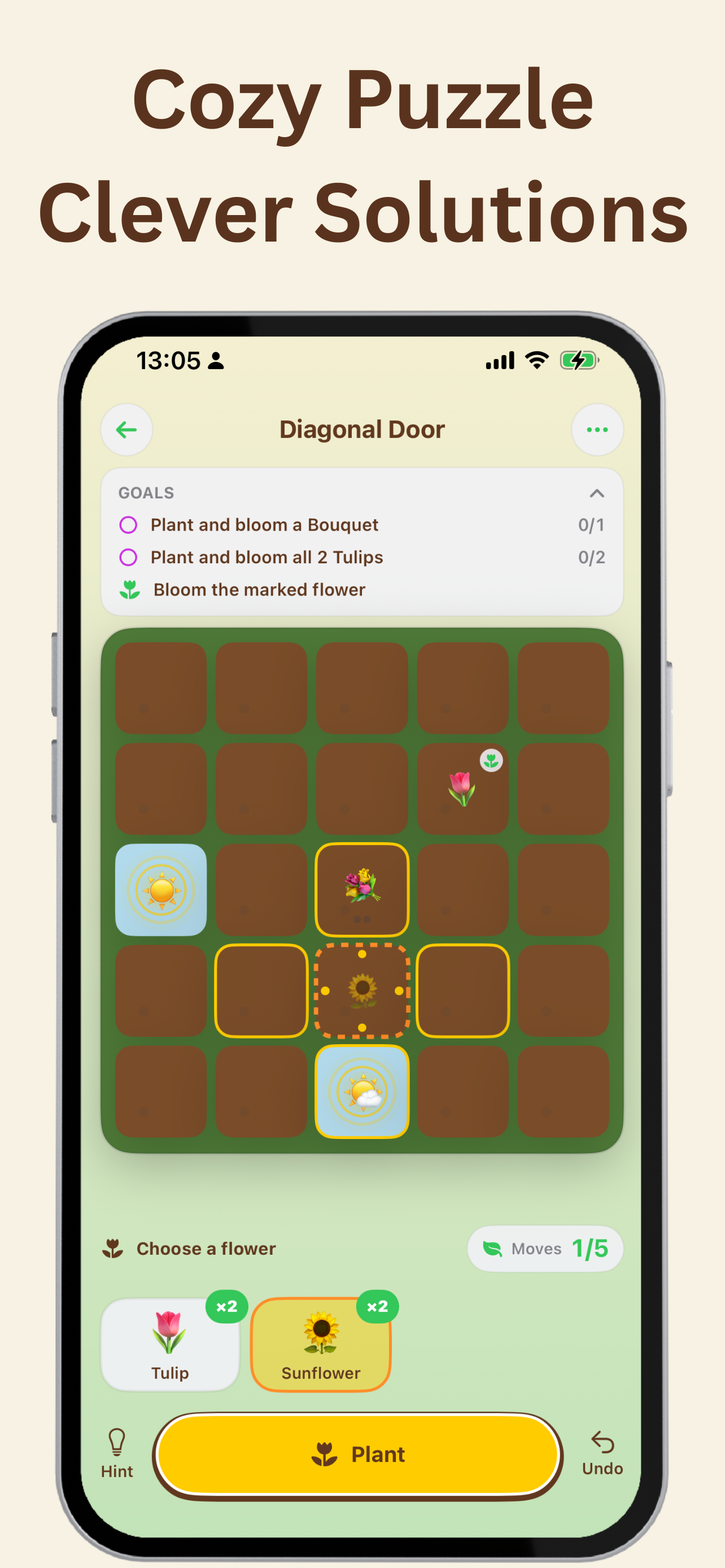 Cozy puzzle gameplay